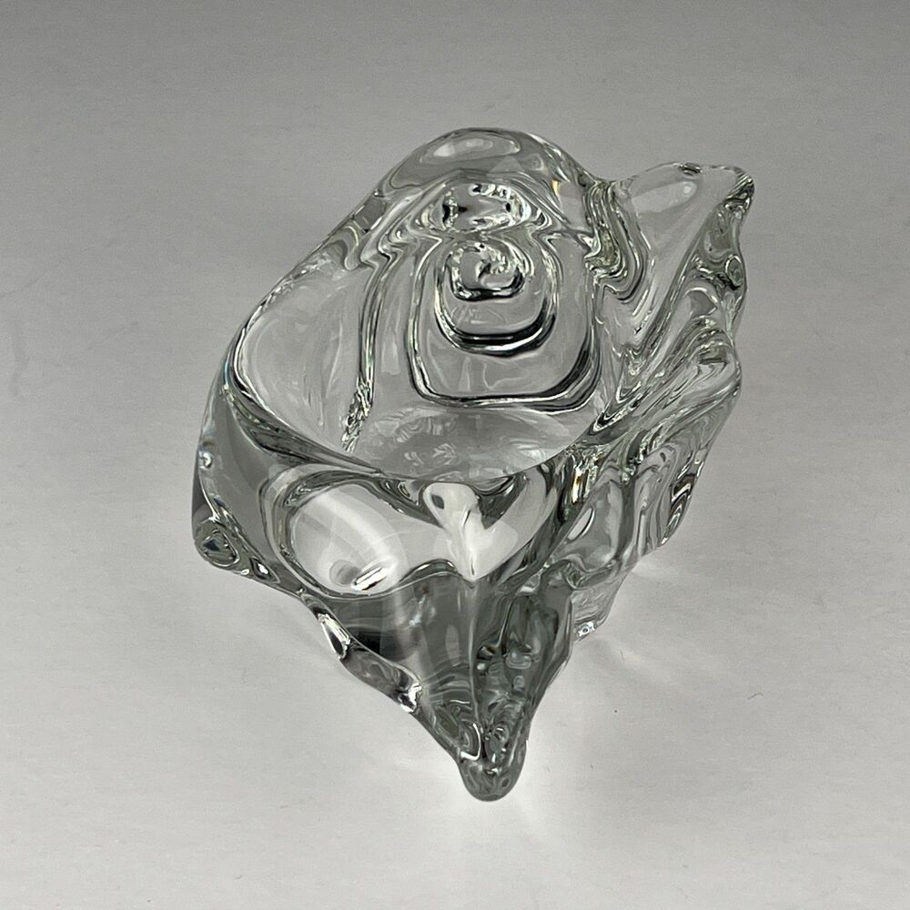 Vintage AVON Clear Glass Seashell Candle Holder Coastal Decor Trinket Ring Dish - Picture 2 of 9